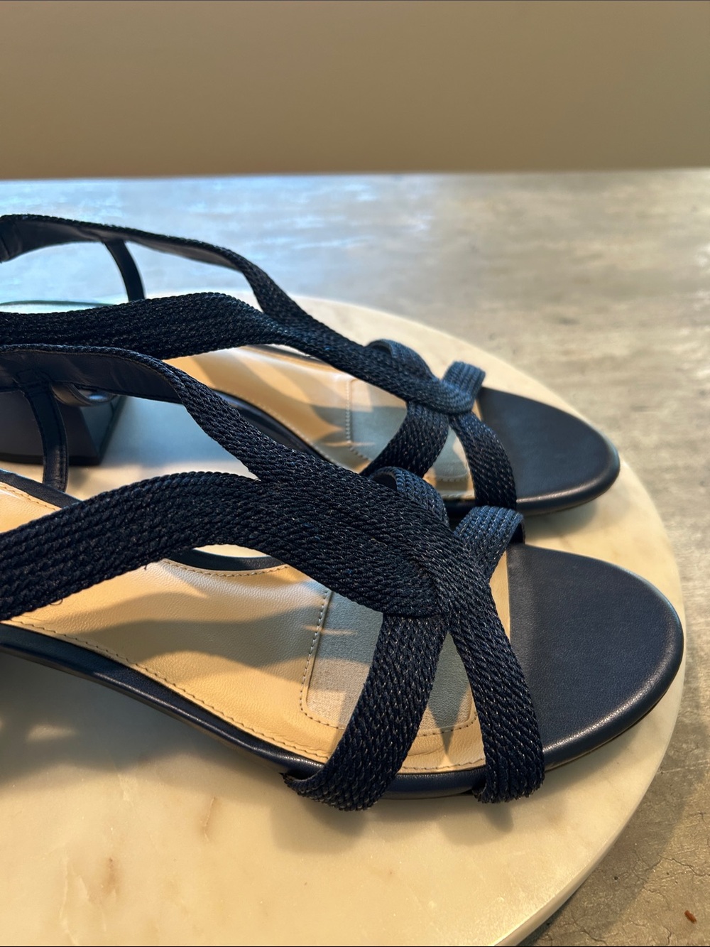 Alex Marie blue navy Woven Slingback Sandals Size 11 - Picture 8 of 10